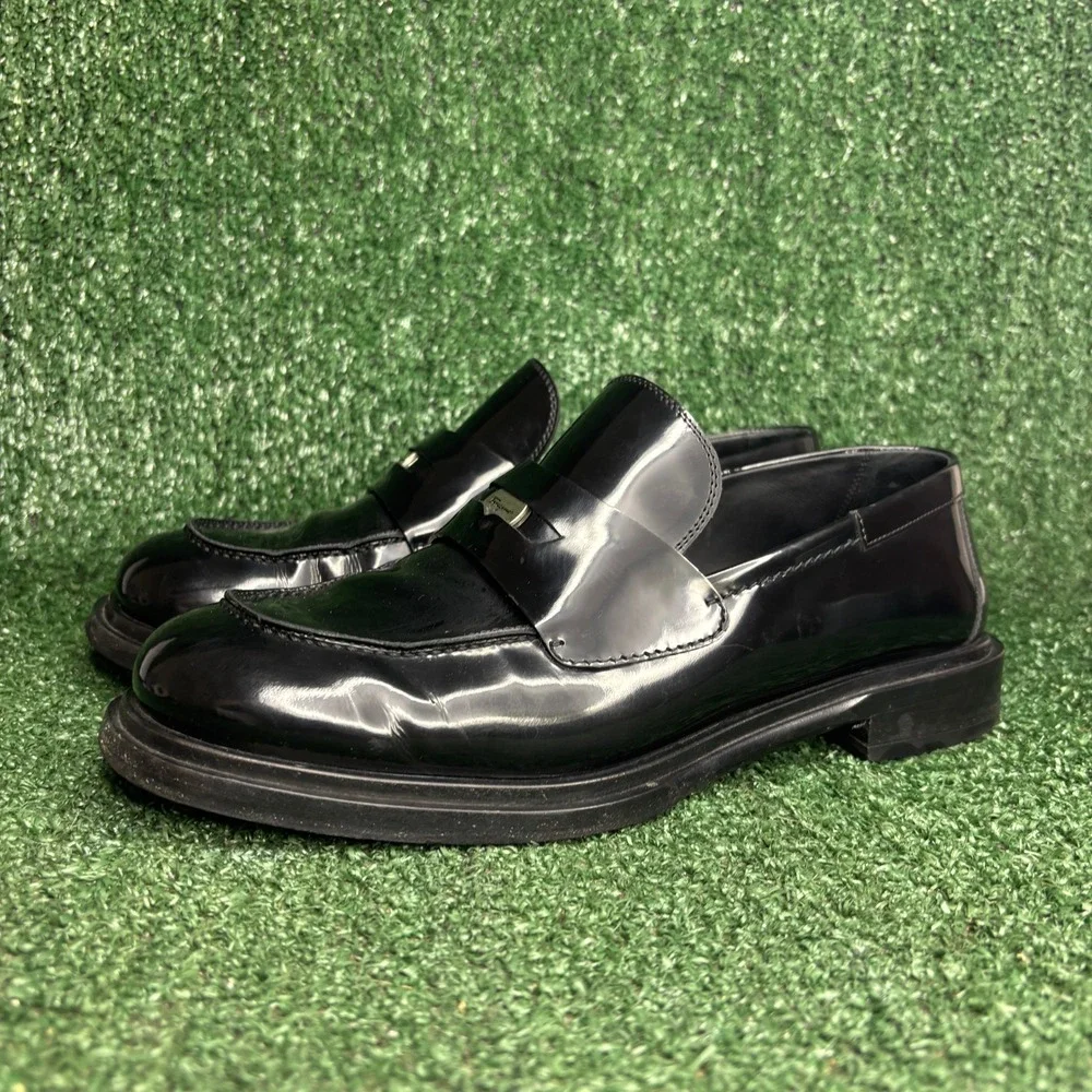 Salvatore Ferragamo Patent Leather Penny Loafers Dress Shoes Black Womens 10‎ C